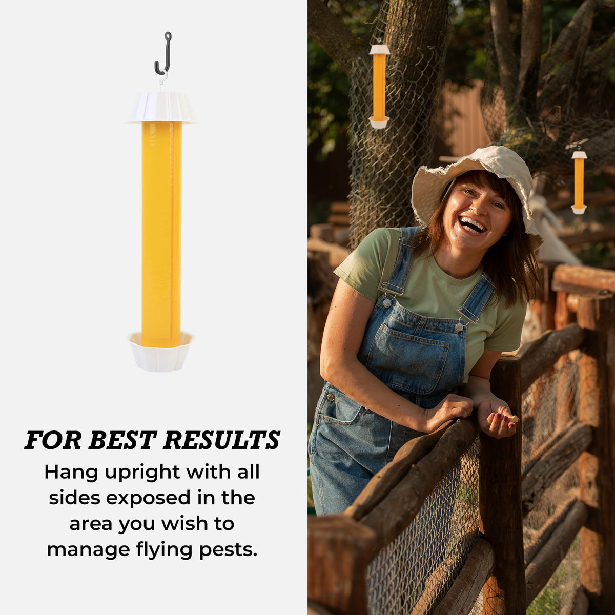 TwinTech Hanging Sticky Fly Traps | Sticky Fly Traps for Outdoors & Indoors to Control House Flies, Moths, & Other Flying Insects | Disposable and Easy-to-Use with Strong Stickiness | Pack of 1