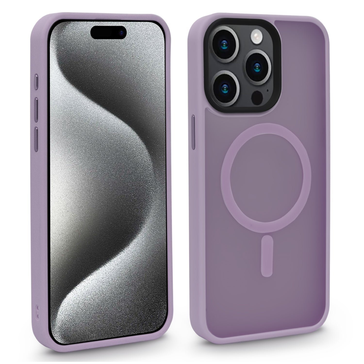 Translucent Phone Case for iPhone 15 Pro Max | Light Purple