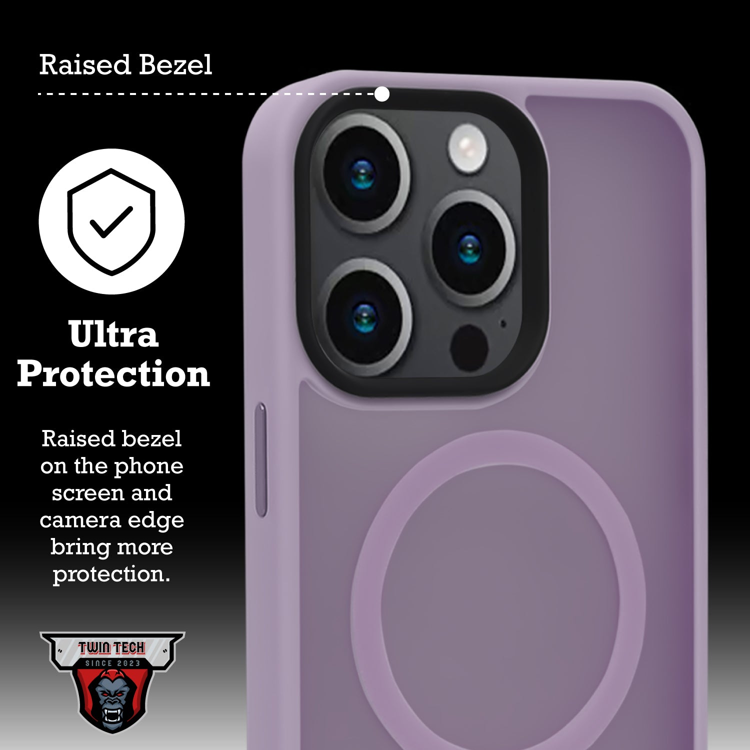 Translucent Phone Case for iPhone 15 Pro Max | Light Purple