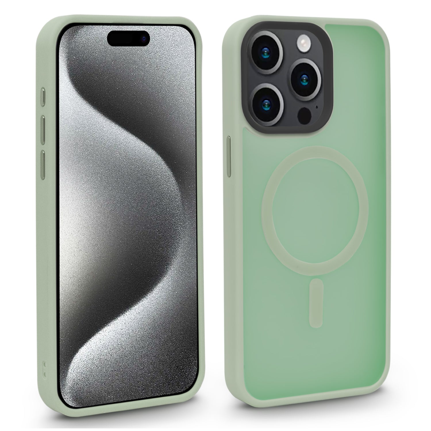 Translucent Phone Case for iPhone 15 Pro Max | Light Green