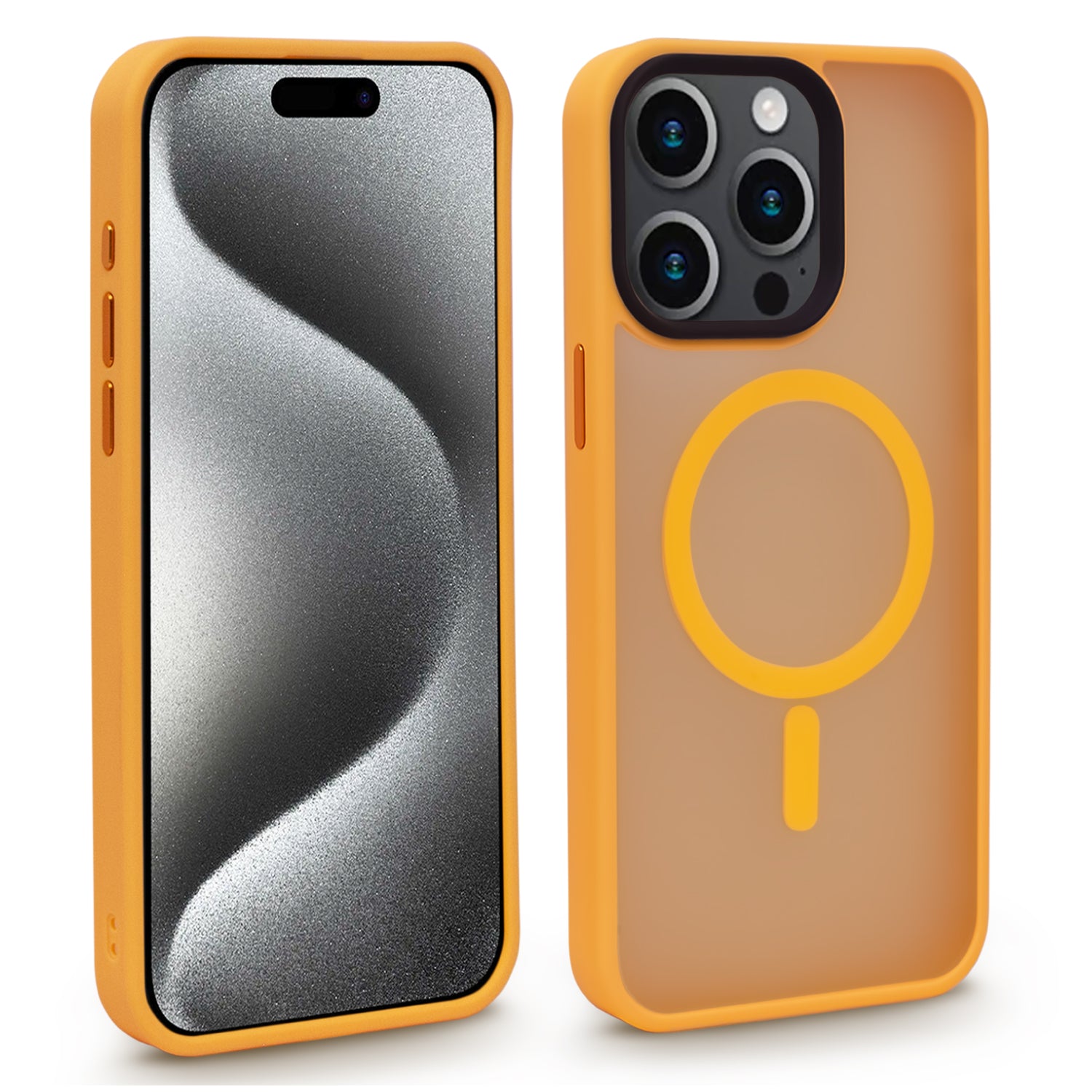 Translucent Phone Case for iPhone 15 Pro Max | Orange