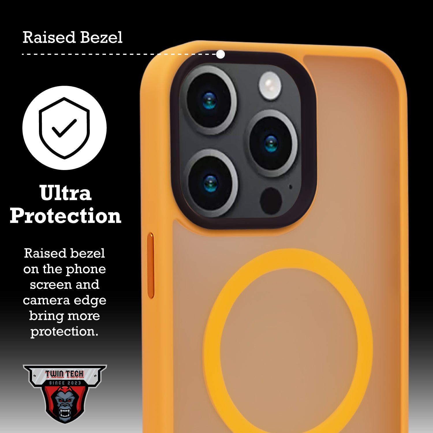 Translucent Phone Case for iPhone 15 Pro Max | Orange