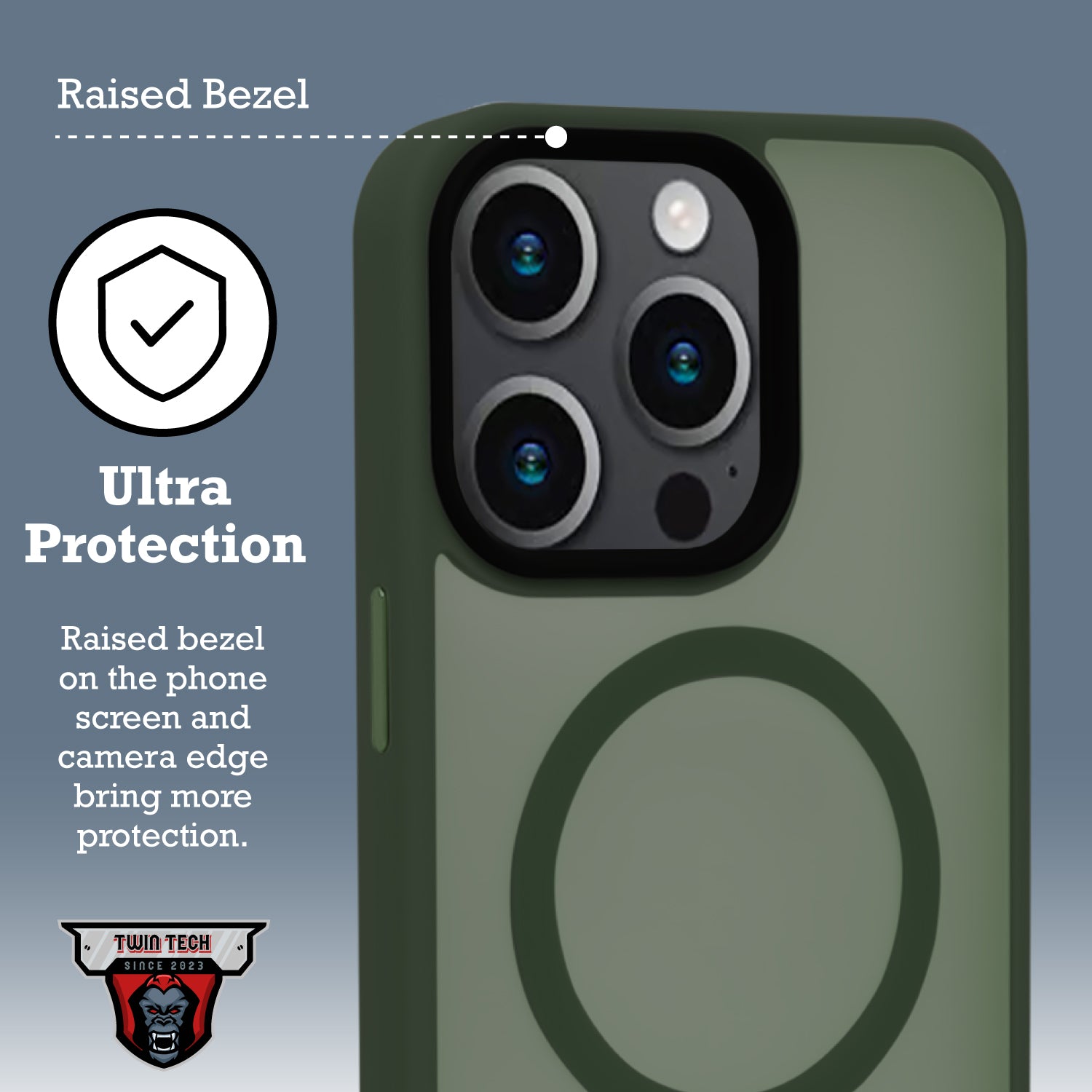 Translucent Phone Case for iPhone 15 Pro Max | Dark Green